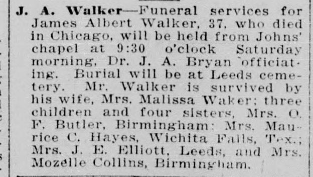 James Albert Walker obituary